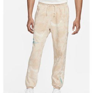 Nike Standard Issue Basketball Sweatpants Tan White Floral Men's Size Me…